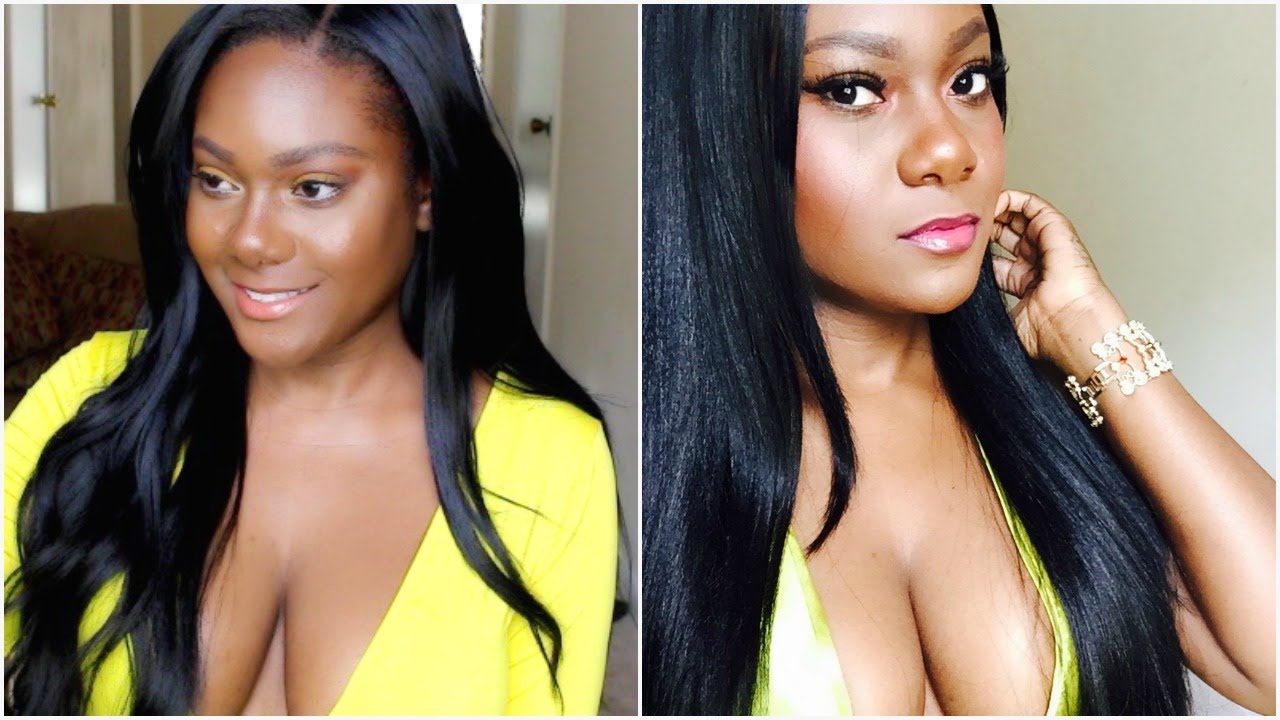 Eva Wigs Review Brazilian Yaki Straight YouTube