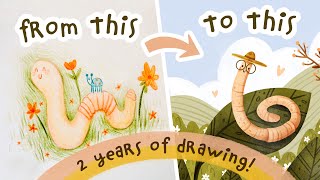 How I Developed My Art Style Over 2 Years - Daily Drawing & Lots Of Practice!