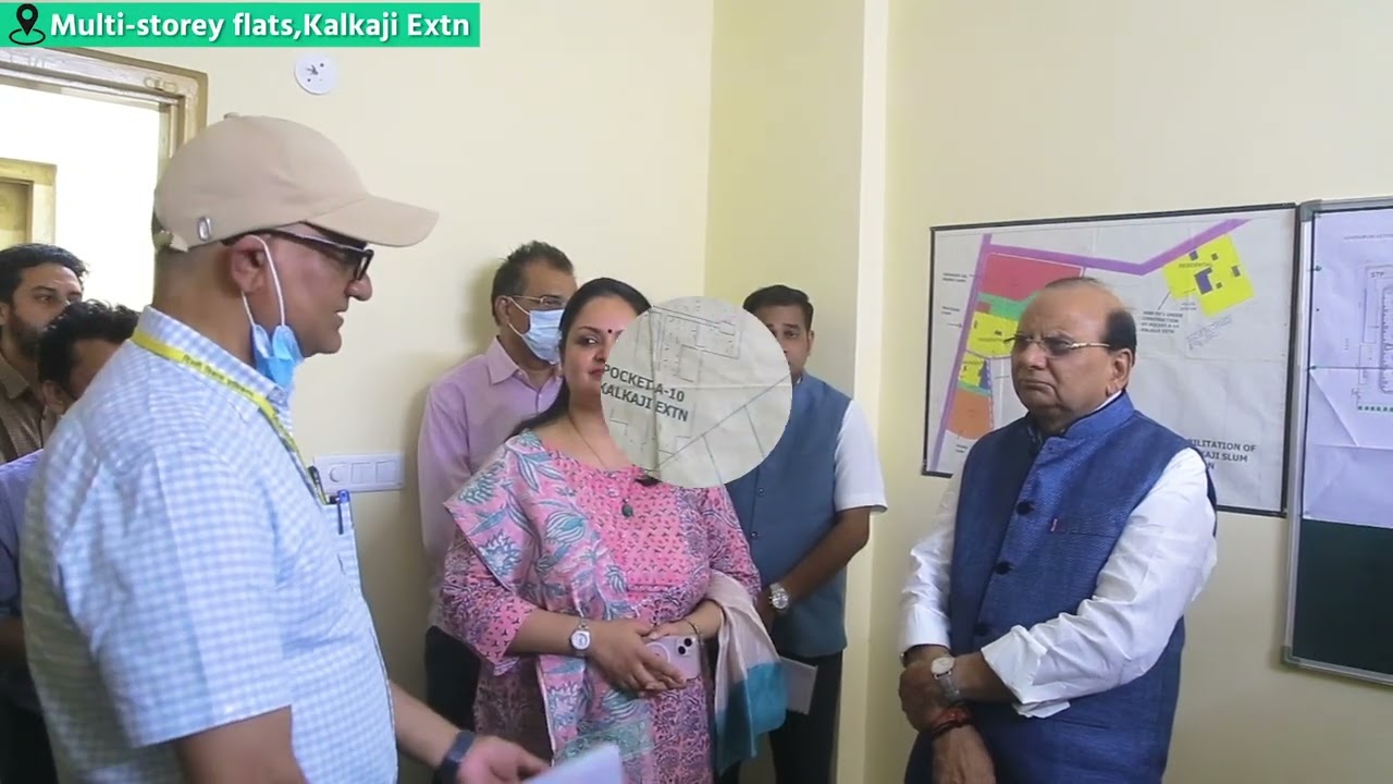 Lt. Governor of Delhi inspected the newly constructed multi-storey flats at Kalkaji Extension