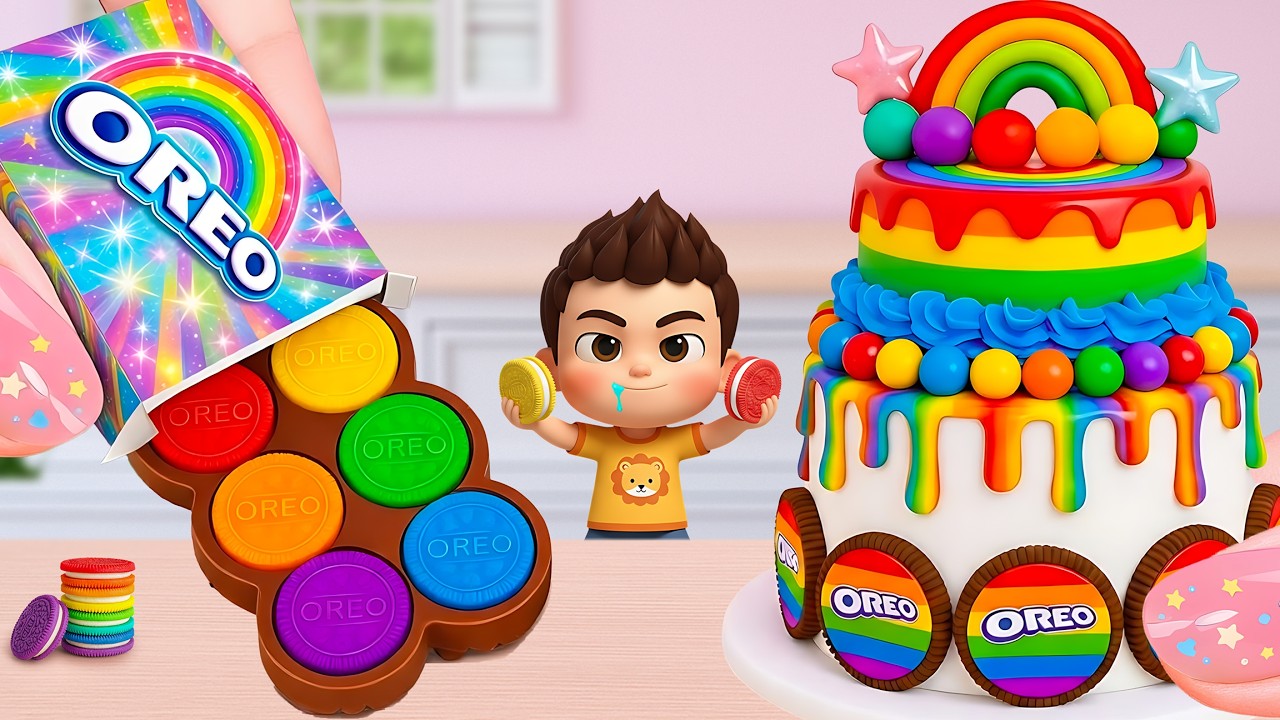 💙Best of Rainbow OREO Cake Recipe 💙 Satisfying Miniature Rainbow OREO Chocolate Cake 🍪 Yummy Teeny