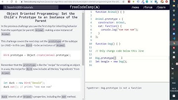 Freecodecamp - Object Oriented Programming: Set the Child