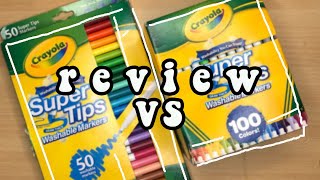 CRAYOLA SUPER TIPS, ¿valen la pena?  50 vs 100 review 2020