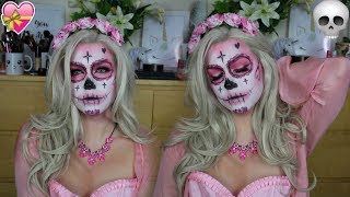 Pink Barbie Sugar Skull Drag Transformation 💖💀 | Halloween 2018 screenshot 1