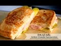 Ham and pickle grilled cheese