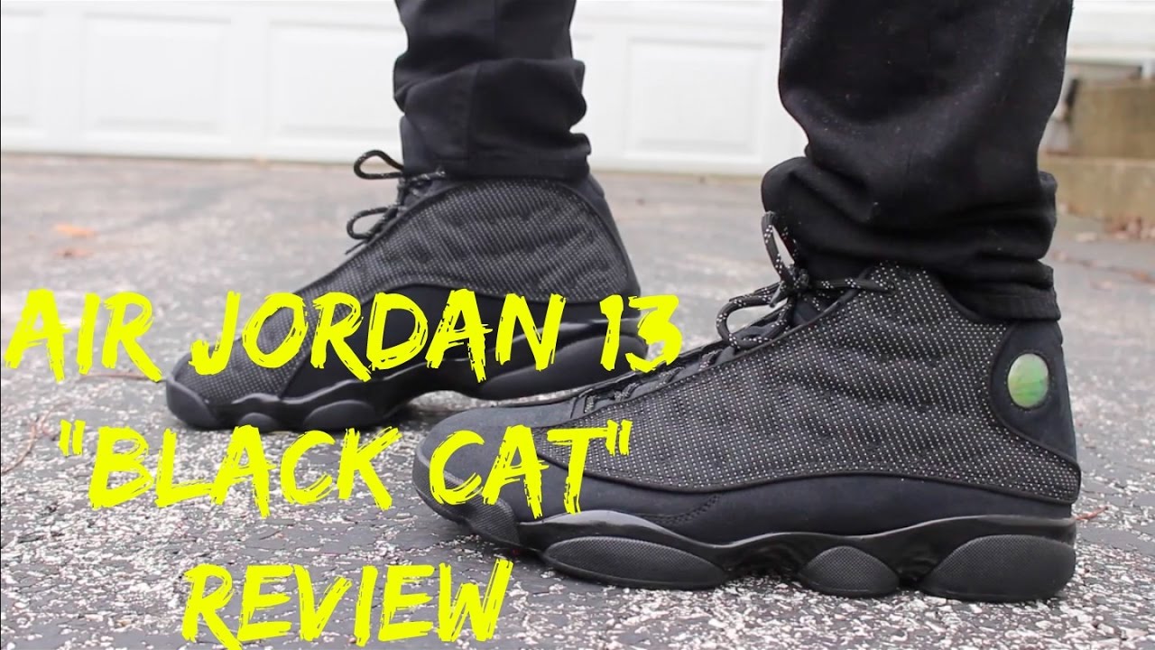 Air Jordan 13 XIII Black Cat On Foot 