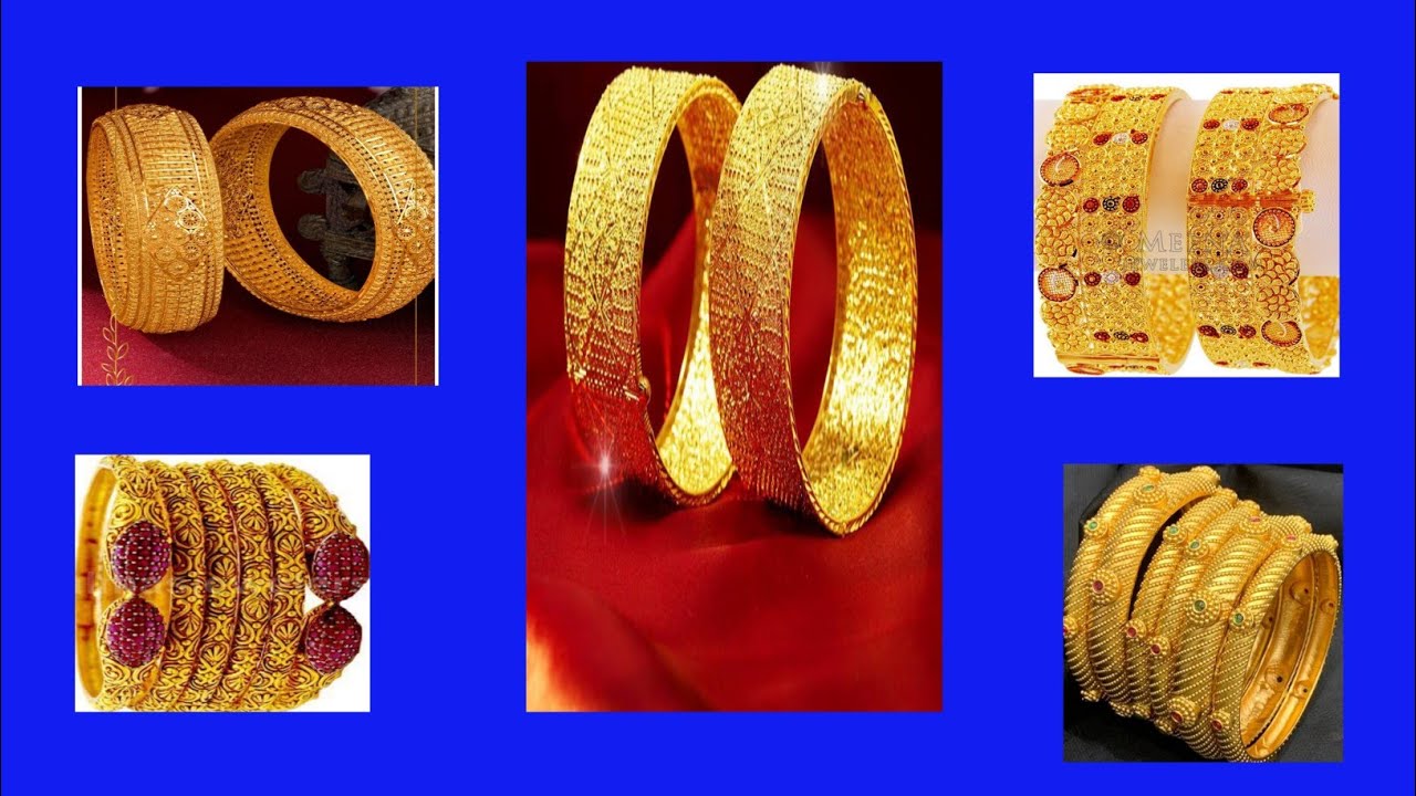 Новейшие дизайны золотых браслетов | Дизайн браслетов из 22-каратного золота 2025 года