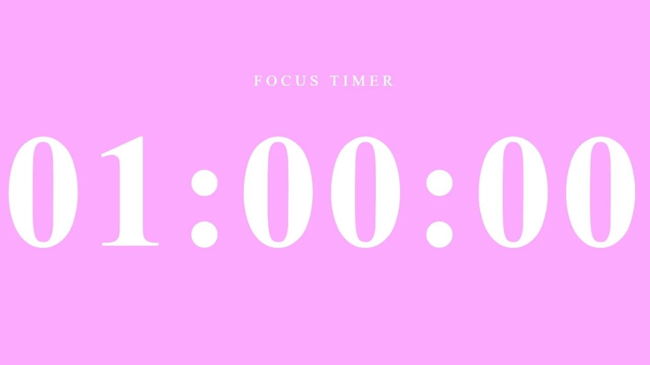 1 HOUR STUDY TIMER | NO MUSIC | NO BREAKS | PURE FOCUS - YouTube