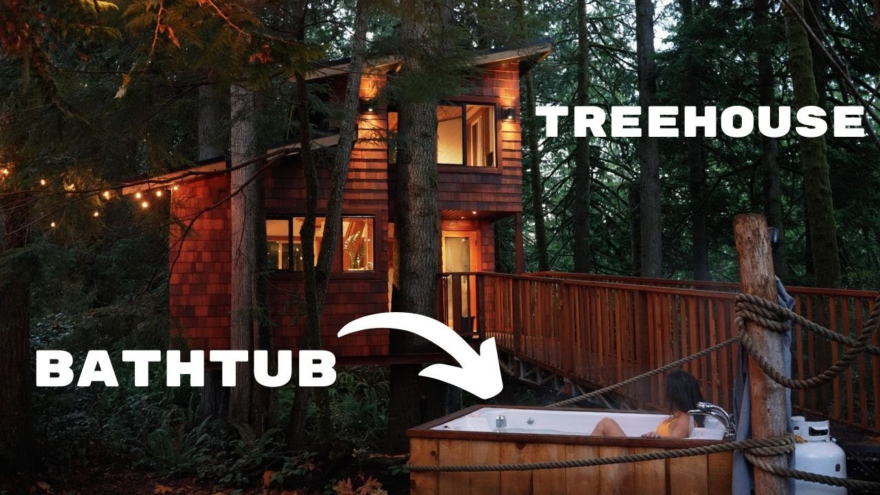 Amazing Treehouse Airbnb with Outdoor Bathtub YouTube