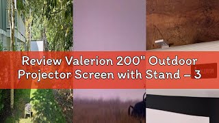 Review Valerion 200" Outdoor Projector Screen with Stand – 3-Min Setup, Wheeled Carry Bag, 4K/8K UHD
