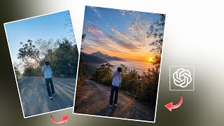 New trending ChatGPT se morning sunlight. Beyond the ridge background change photo editing  screenshot 5