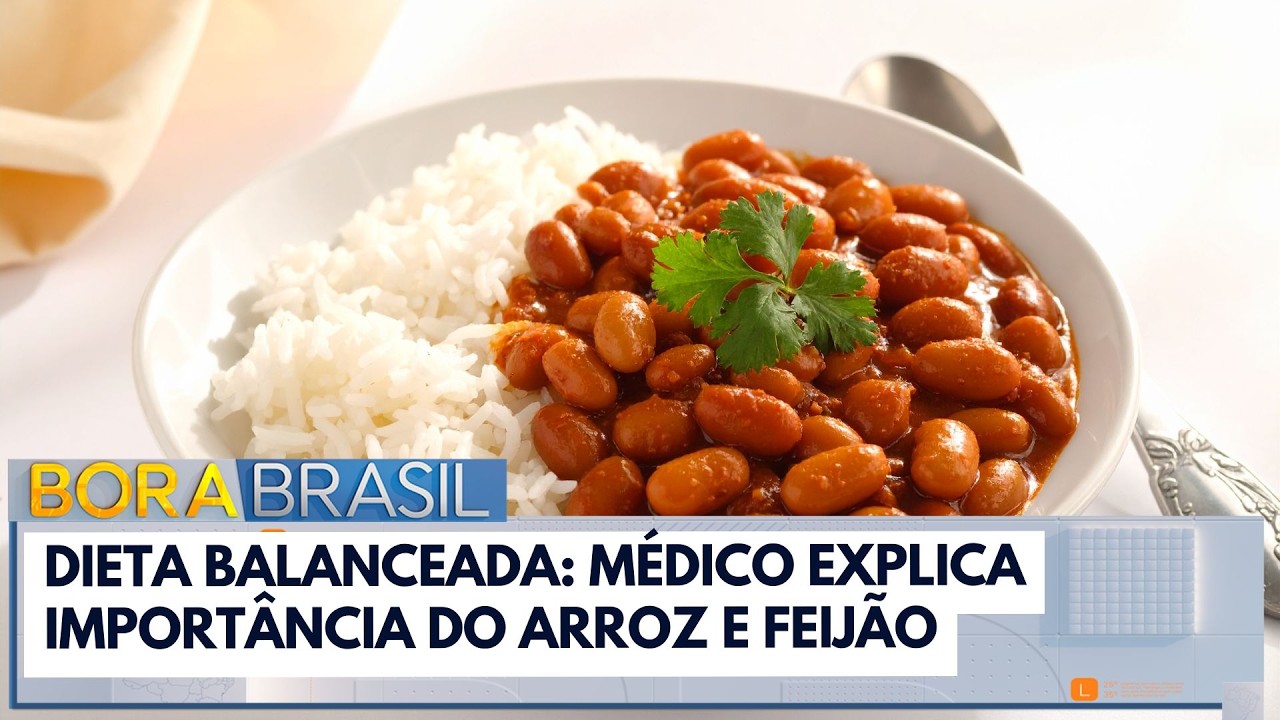 Dieta balanceada: médico explica importância do arroz e feijão