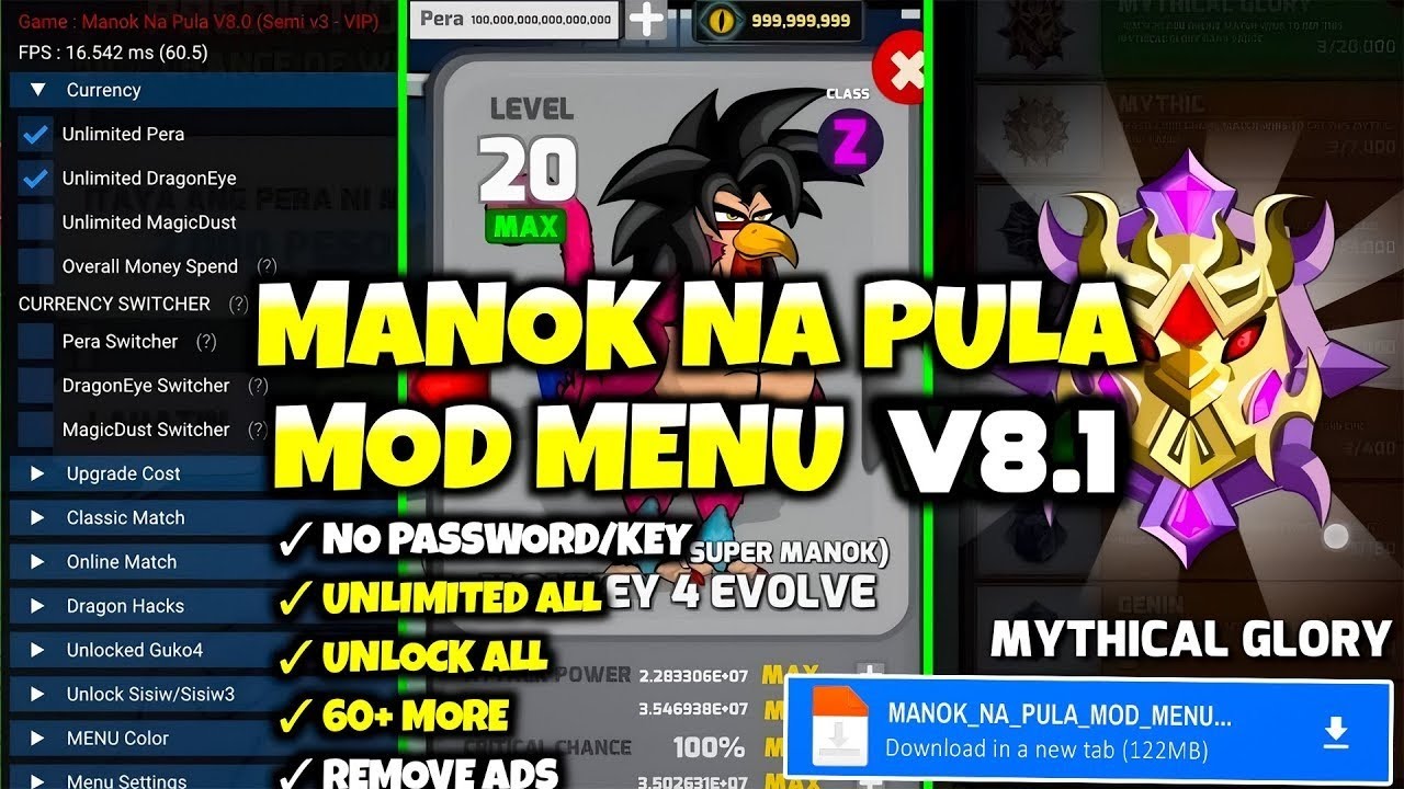 Manok Na Pula MOD Menu APK v8.1 (Unlimited Money & XP, Max Level 999) Latest Version 2025
