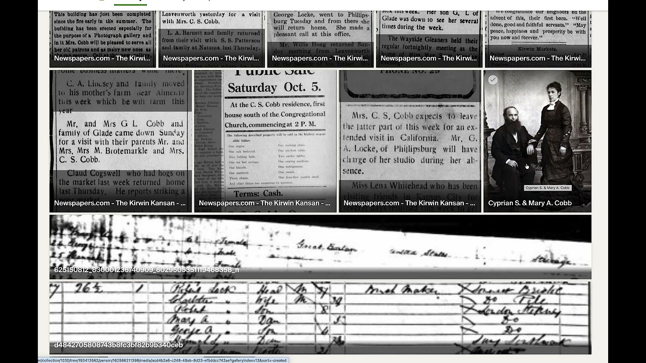 Family tree for George A. Locke of Phillipsburg, Kansas.