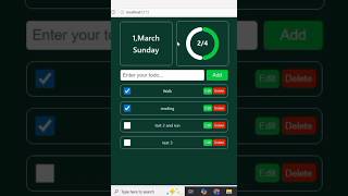 Todo App in React JS | React JS Project #shorts #coding #javascript #ytshorts #todolist #todoapp