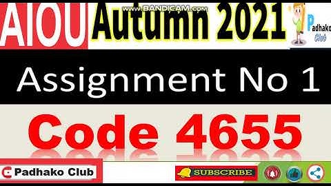 ⏩ AIOU Code 4655 Solved Assignment No.1 Autumn 2021 || Level: MSc Pakistan  studies