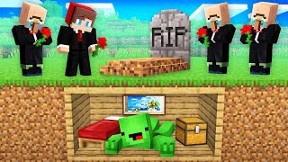 Mikey Build a HOUSE inside GRAVE To Prank Mikey in Minecraft !  Maizen