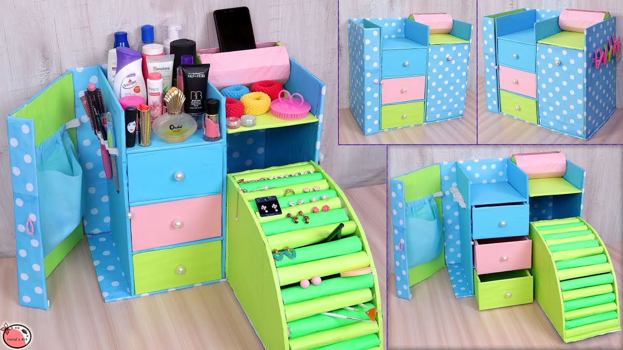 Creative & UseFull !! DIY Room Organizer Space Saving DIY cardboard