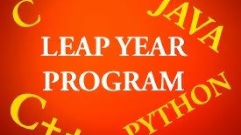 Leap Year programming using C/C++/JAVA/PYTHON- Bengali