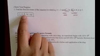 Alg 2 11-6 Recursion and Special Sequences
