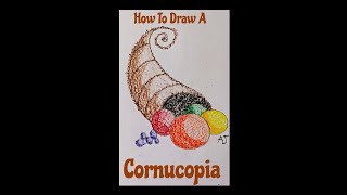 How To Draw A Cornucopia - simple easy drawing tutorial