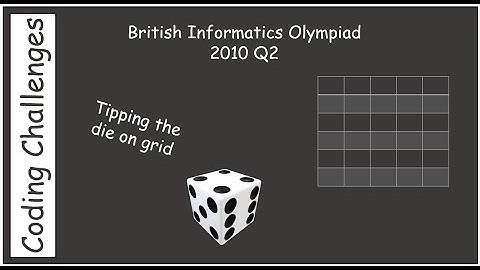 British Informatics Olympiad (BIO) 2018 Q3 - Tipping the die on grid
