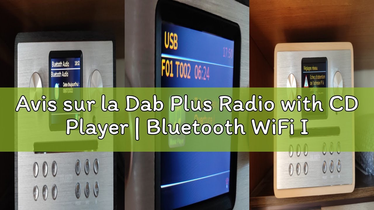 Avis sur la Dab Plus Radio with CD Player | Bluetooth WiFi Internet Radio | CD Tuner Amp with Spotif