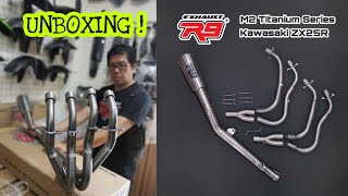 Unboxing Knalpot R9 M2 Titanium Kawasaki ZX25R (20200901)