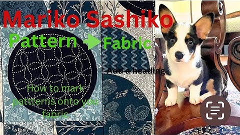 Best ways to mark sashiko patterns on to fabric