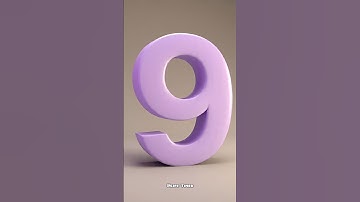 Lilac 3D Countdown | Numbers 9 to 0 with Voice #10seconds #countdown #shorts