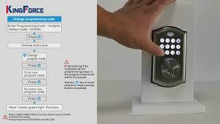 M15, Change Programming Code King Force Electronic Lock