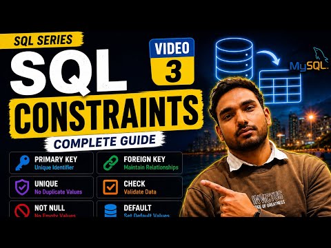 SQL Constraints Explained | PRIMARY KEY, FOREIGN KEY,UNIQUE,NOT NULL,CHECK&DEFAULT | SQL Series Ep 3