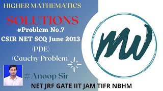 Partial Differential Equations| CSIR NET SCQ June 2013| Cauchy Problem