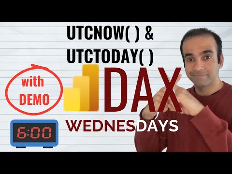 DAX Function UTCNOW & UTCTODAY | Learn How to Use UTCNOW & UTCTODAY | DAX Wednesdays #powerbi #bmw
