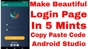 How to make beautiful login page in android studio