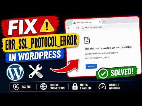 Fix ERR_SSL_PROTOCOL_ERROR in WordPress (SSL Error Fix) || Hostinger