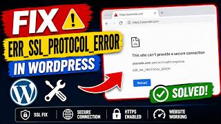 Fix ERR_SSL_PROTOCOL_ERROR in WordPress (SSL Error Fix) || Hostinger