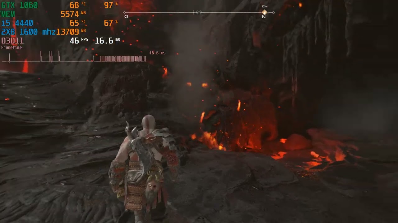 God of War AMD FidelityFX™ Super Resolution ON /OFF