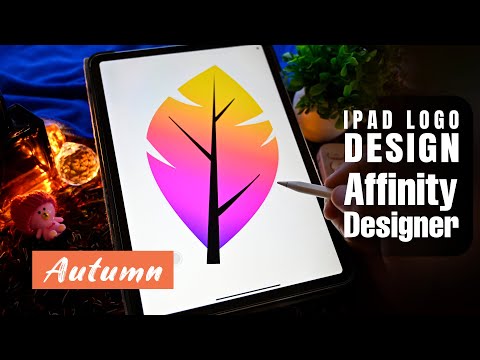 Autumn Leaf Logo Design on iPad Pro Affinity Designer App
