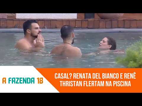 A couple? Renata Del Bianco and Renê Thristan flirt in the pool | 'A Fazenda 18'