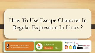 Celebrity How to use escape character in regular expression in linux ? Profile