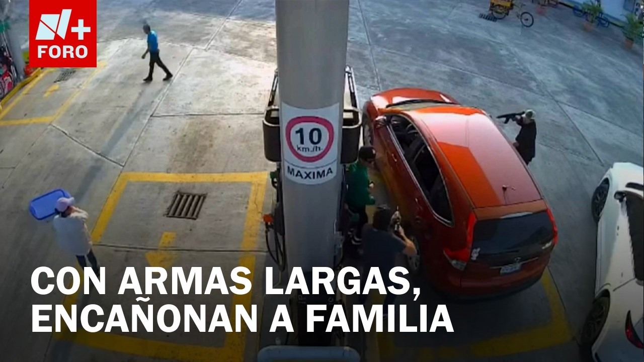 Encañonan a familia y roban su vehículo en gasolinera de Veracruz