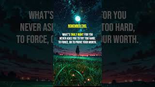 The Right Things Never Make Your Heart Anxious.