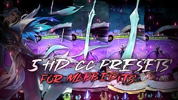 5 Free HD CC Preset For Your Mobile Legends Edits| Alight Motion 「Alight Link」