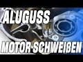 Aluguss Motorgehäuse Schweißen und ihr seht genau wie! Wig Schweißen Aluschweißen