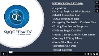SigQC - "How To" Tutorial Video(s) screenshot 2