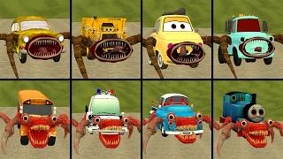 New Forms Of Car Eater: OLD Car, School Bus, Police Car, Tow Mater Car, Coloss XXL Car in Gmod!!
