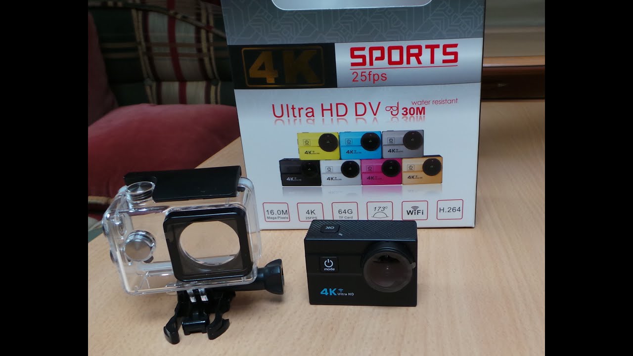 Unboxing 4k Sports Cam Ultra Hd and WiFi 1080p 60FPS YouTube