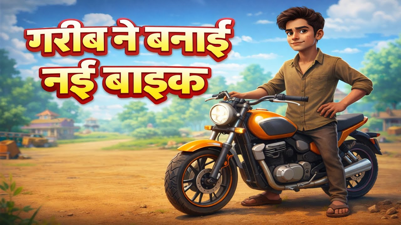 गरीब ने बनाई नई बाईक “A Poor Boy Built a New Bike”