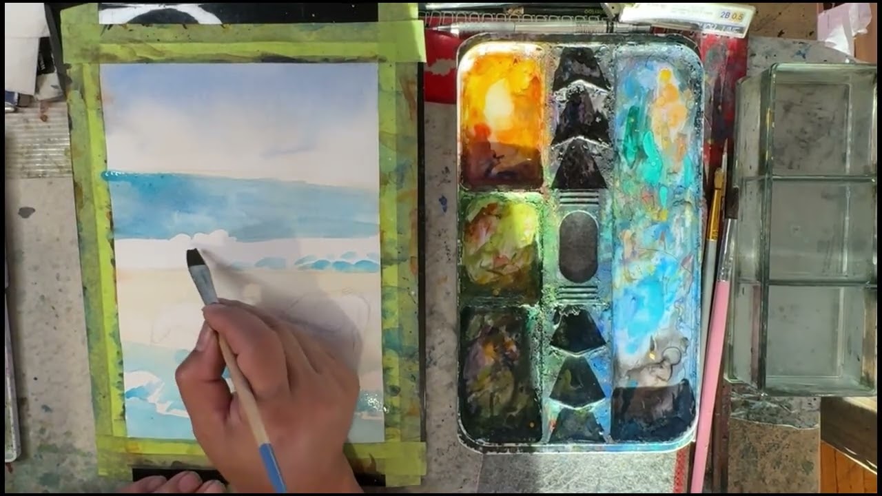 水彩风景画Watercolor Landscape 수채화풍경260210 - YouTube