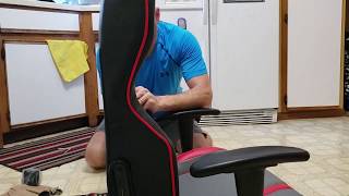 easy assembly homall Racing Office High back PU Leather Computer Desk Video game chairs time lapse screenshot 4